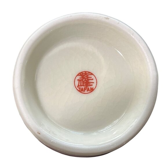 Vintage Japanese Ceramic Sake Bottle and Cup Set With Hand-Painted Calligraphy - Picture 3 of 5